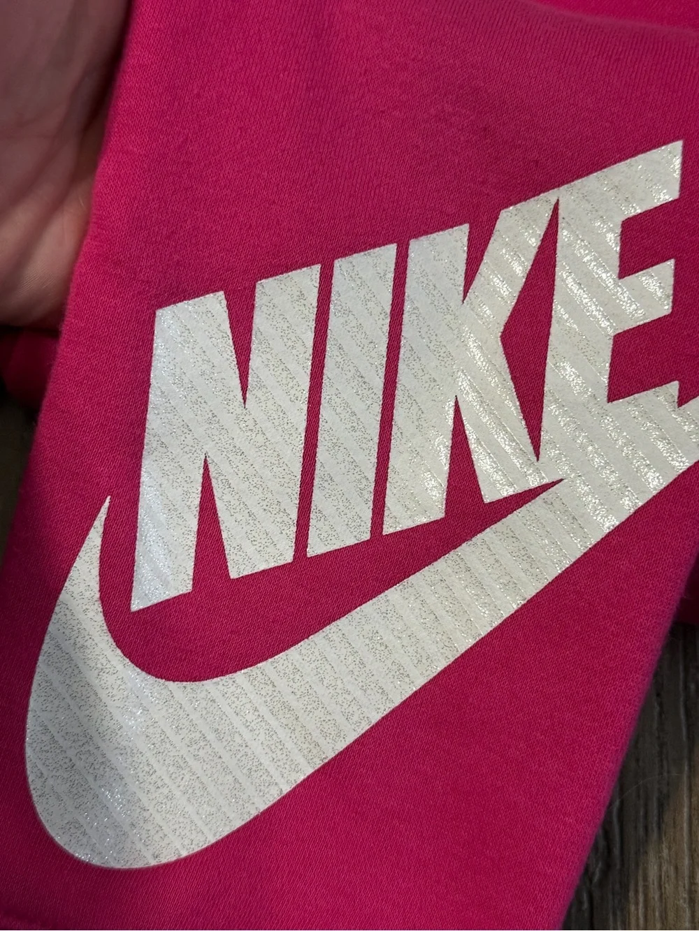 Nike Kids Bright Pink Fleece Joggers with White Logo